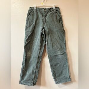 Carhartt washed Duck Dungaree B11 Moss Green Pants Men’s size 36x32